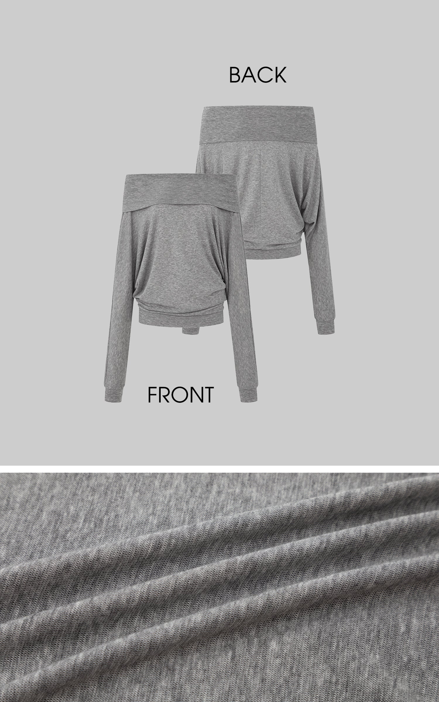 IAMXIAA Off Shoulder Knit Top Long Sleeve Pullover