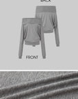 IAMXIAA Off Shoulder Knit Top Long Sleeve Pullover
