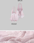 Hydrae Sheer Embroidered Halter Top