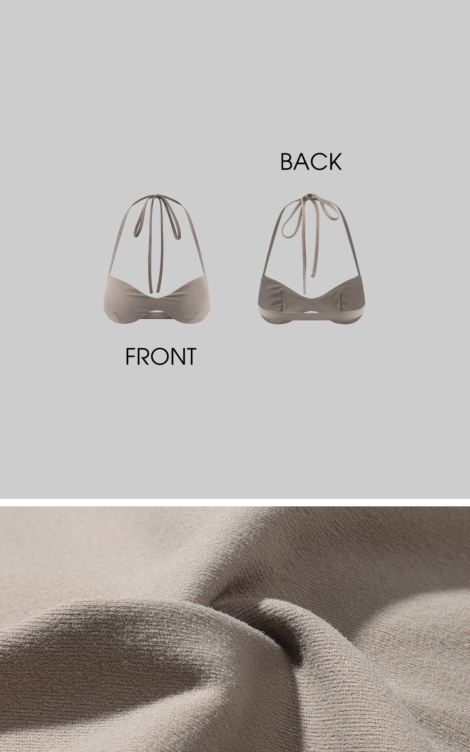 Rase le sol Draped Fitted Top and Strappy Bralette Layered Set