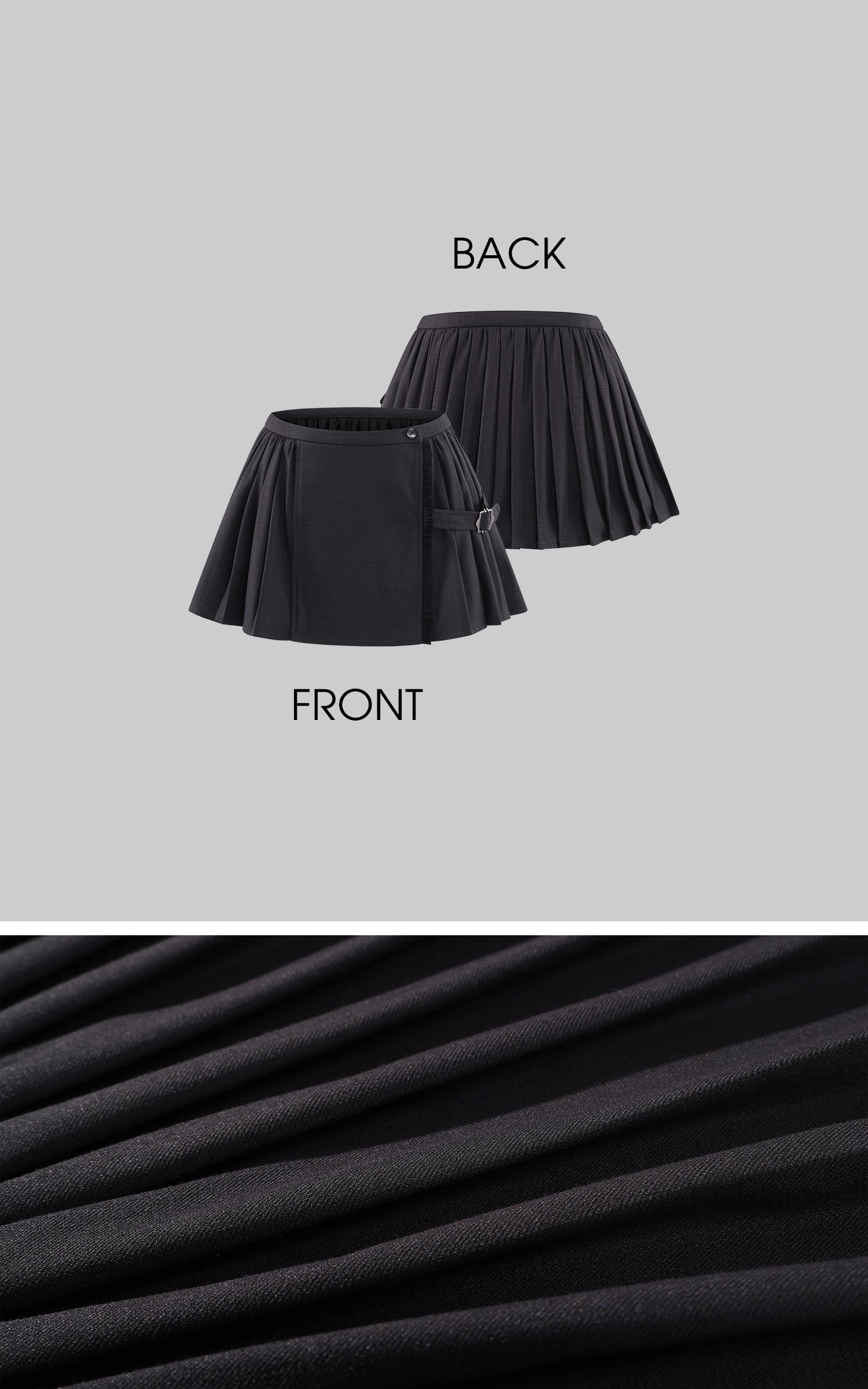 Rase le sol Deconstructed Pleated Mini Skirt &amp; Bloomers Set
