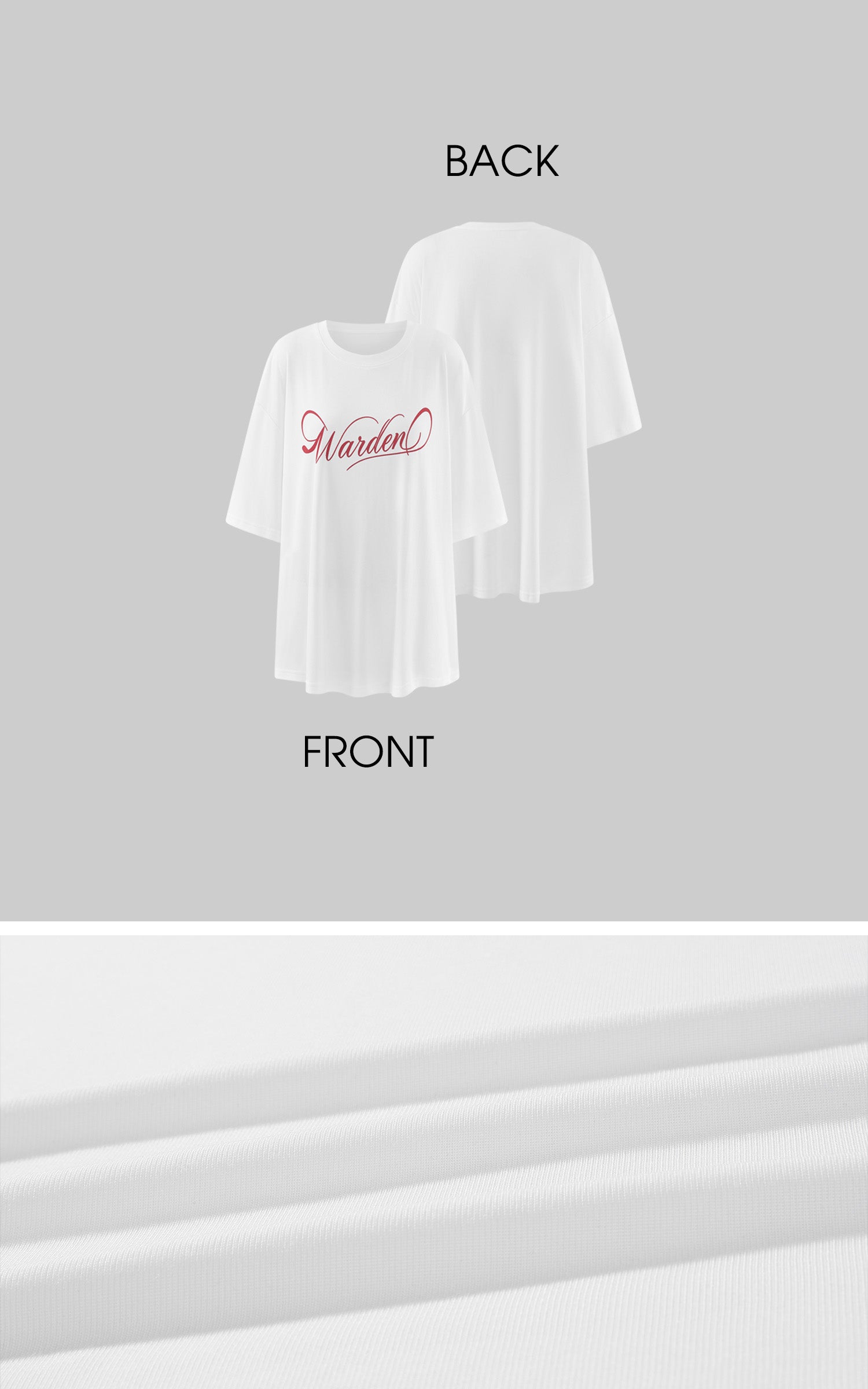 WARDEN EDGE Signature Script Oversized T-Shirt