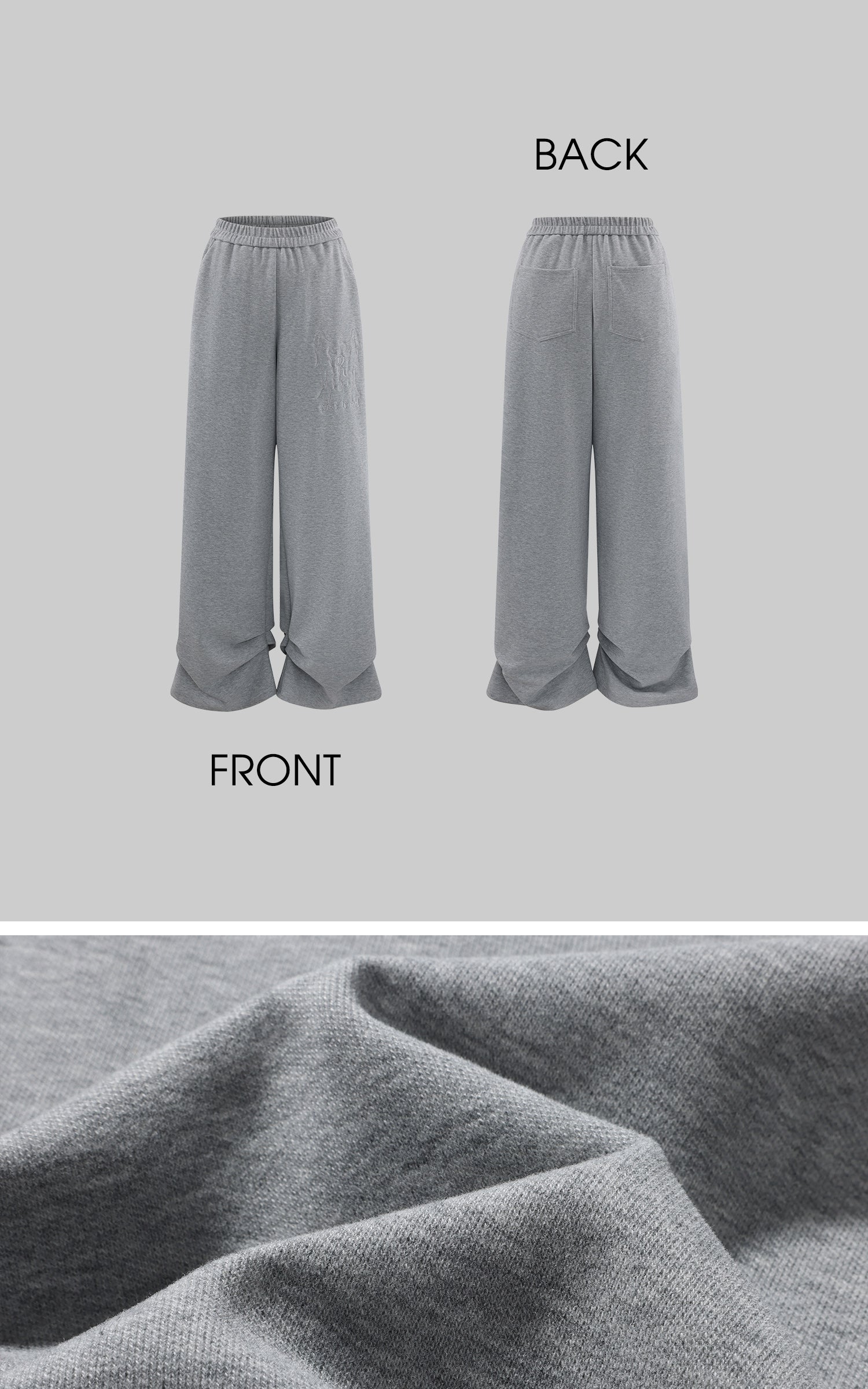 Rase le sol カーブシームスウェットシャツとワイドレッグラウンジパンツセット