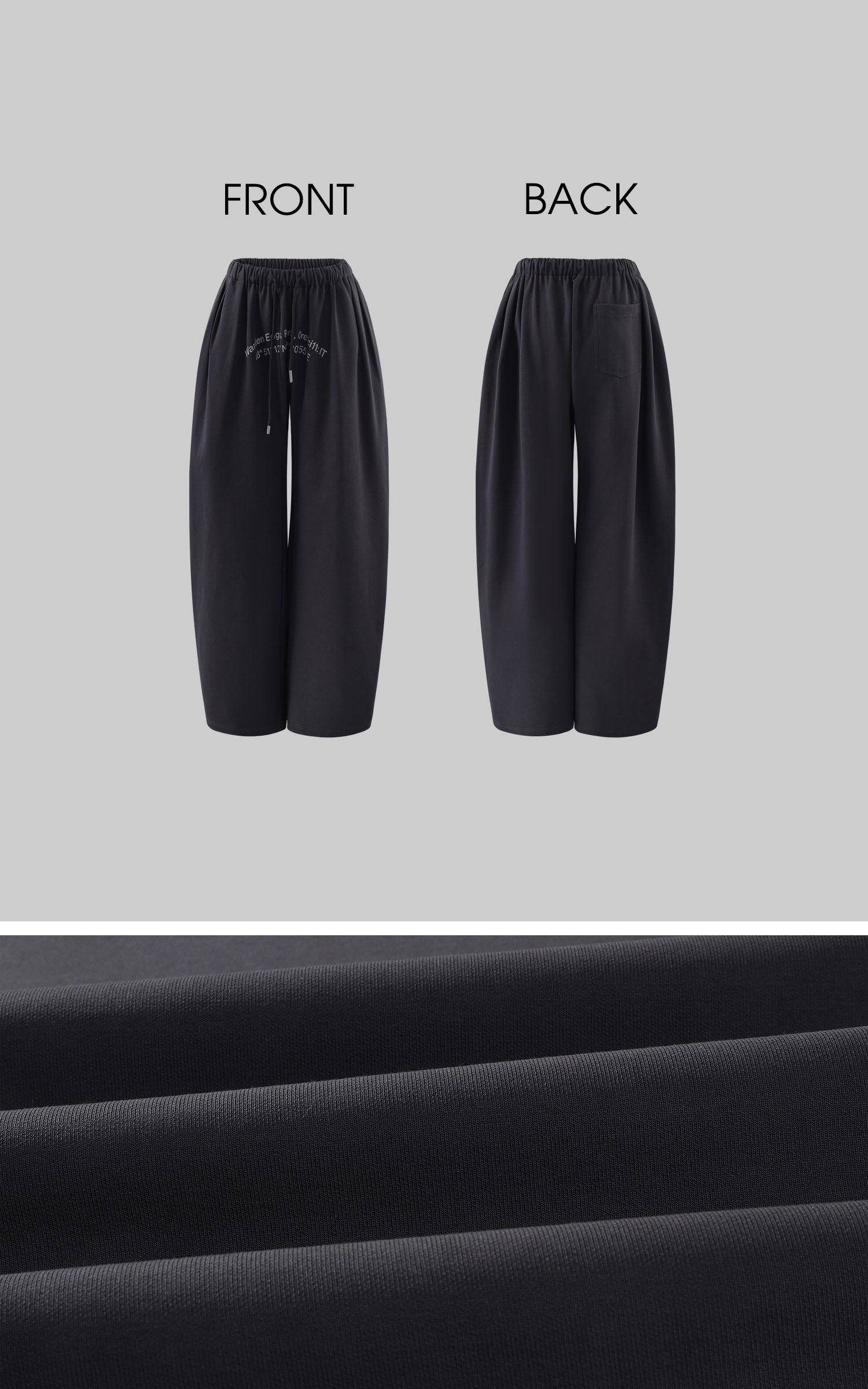 WARDEN EDGE Coordinate Print Relaxed Wide-Leg Pants