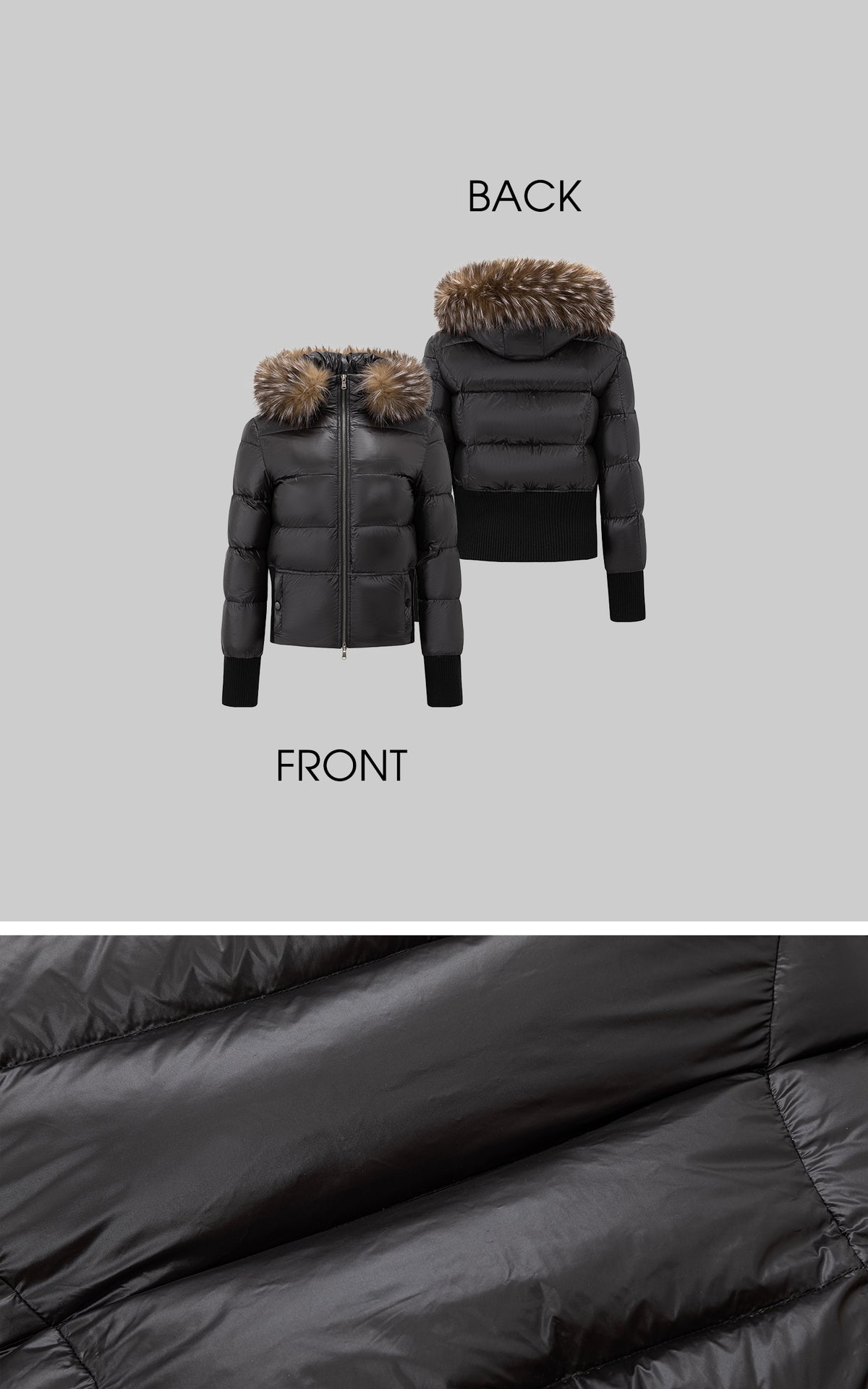 IAMXIAA Faux Fur Hooded Puffer Jacket