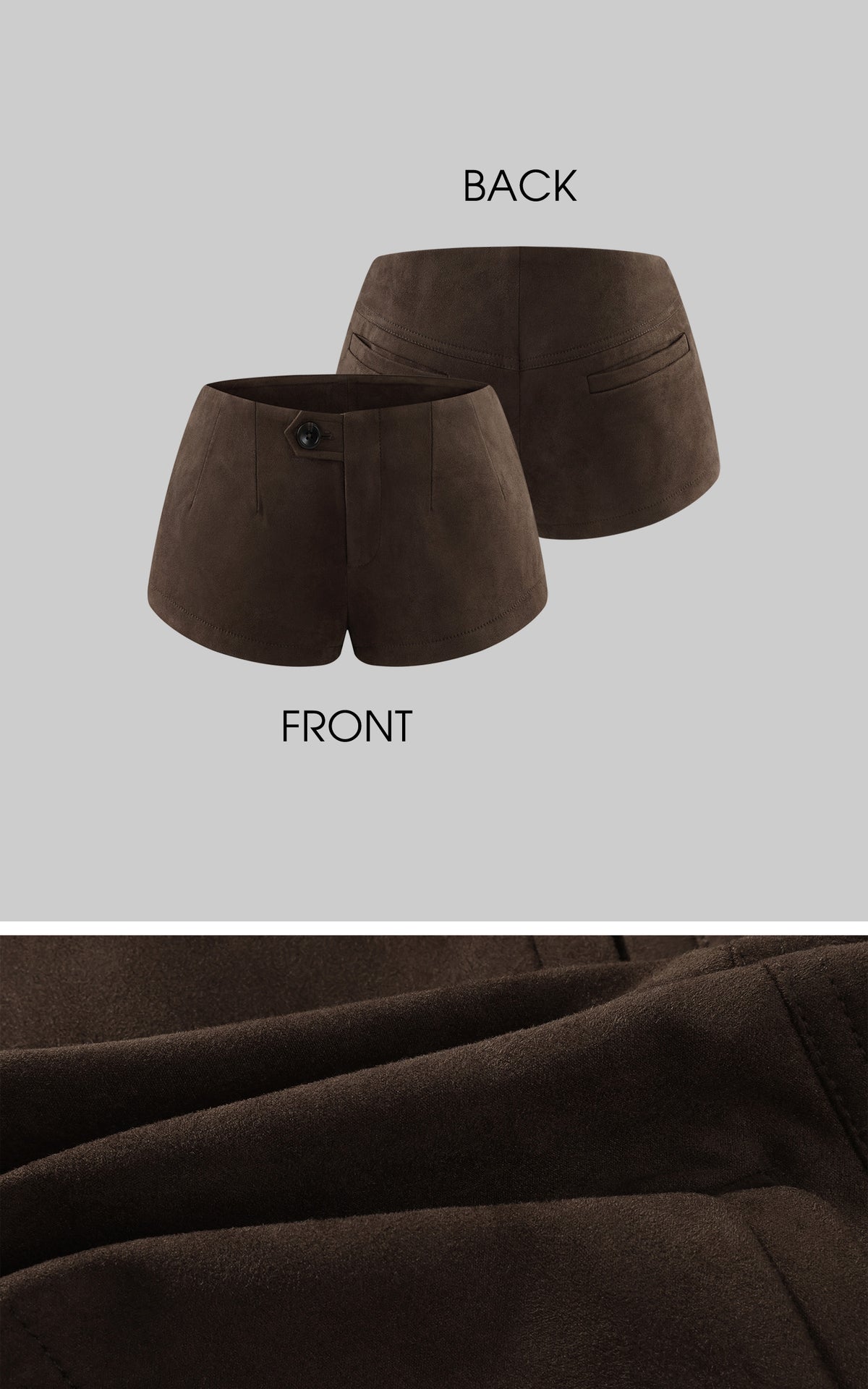 WARDEN EDGE Haut drapé épaules dénudées &amp; ensemble effet suédine Short