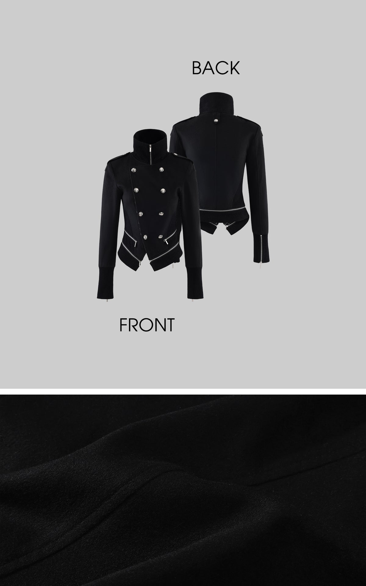 Rase le sol Structured Wool Military Jacket