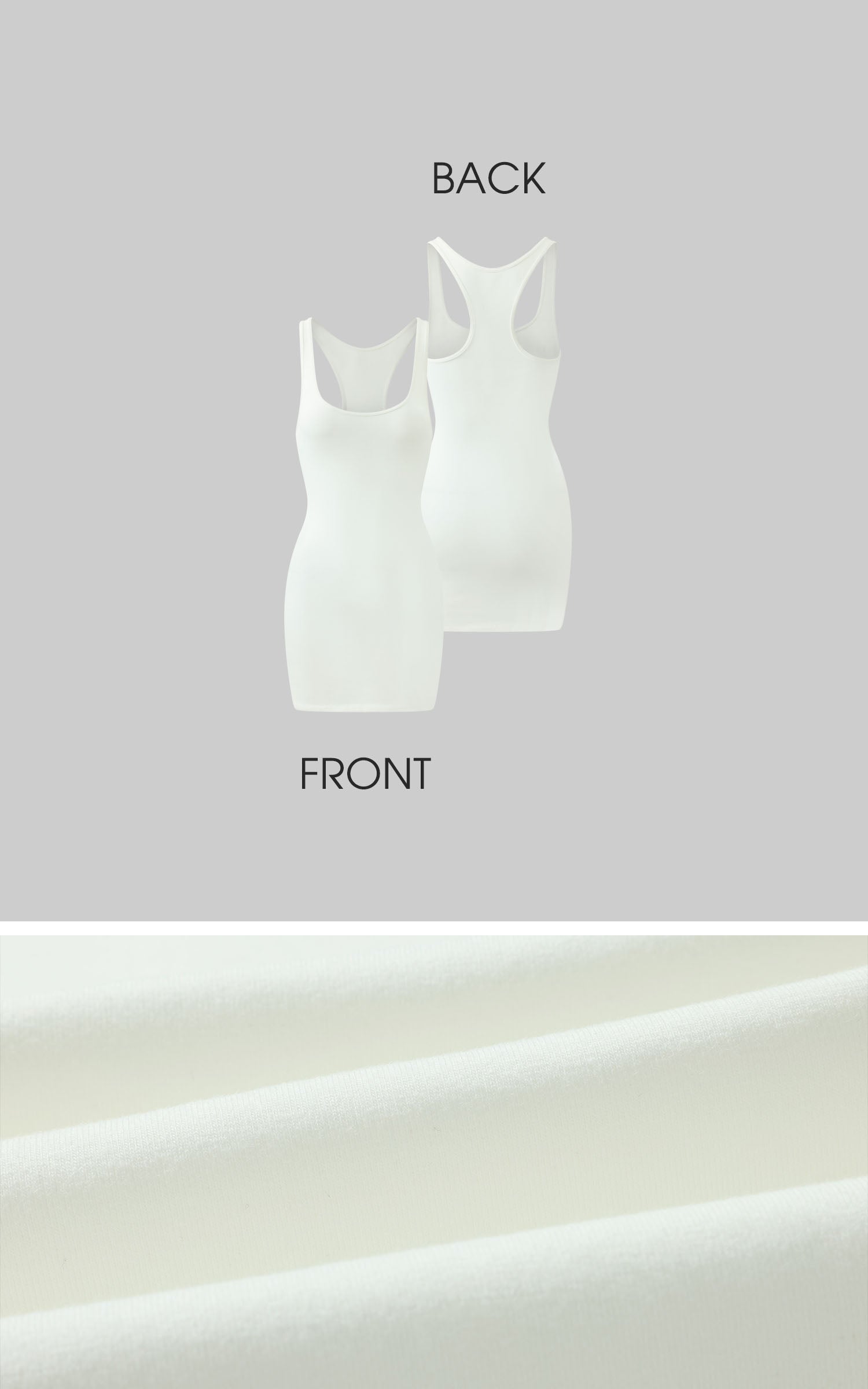 0122stepll 스컬프티드 레이서백 탱크 미니 드레스