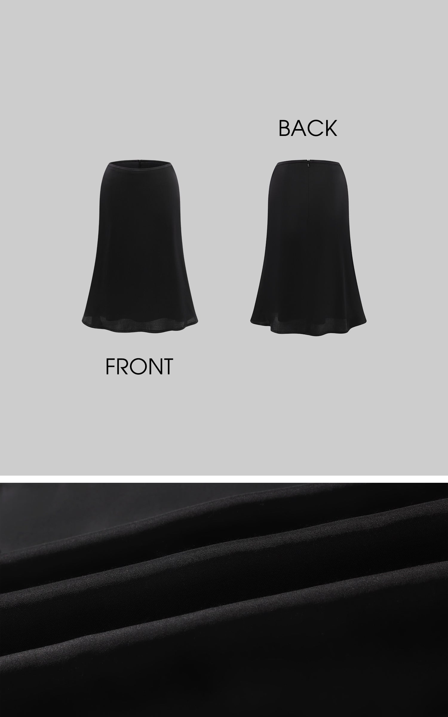 0122stepll Fluid Satin Midi Skirt