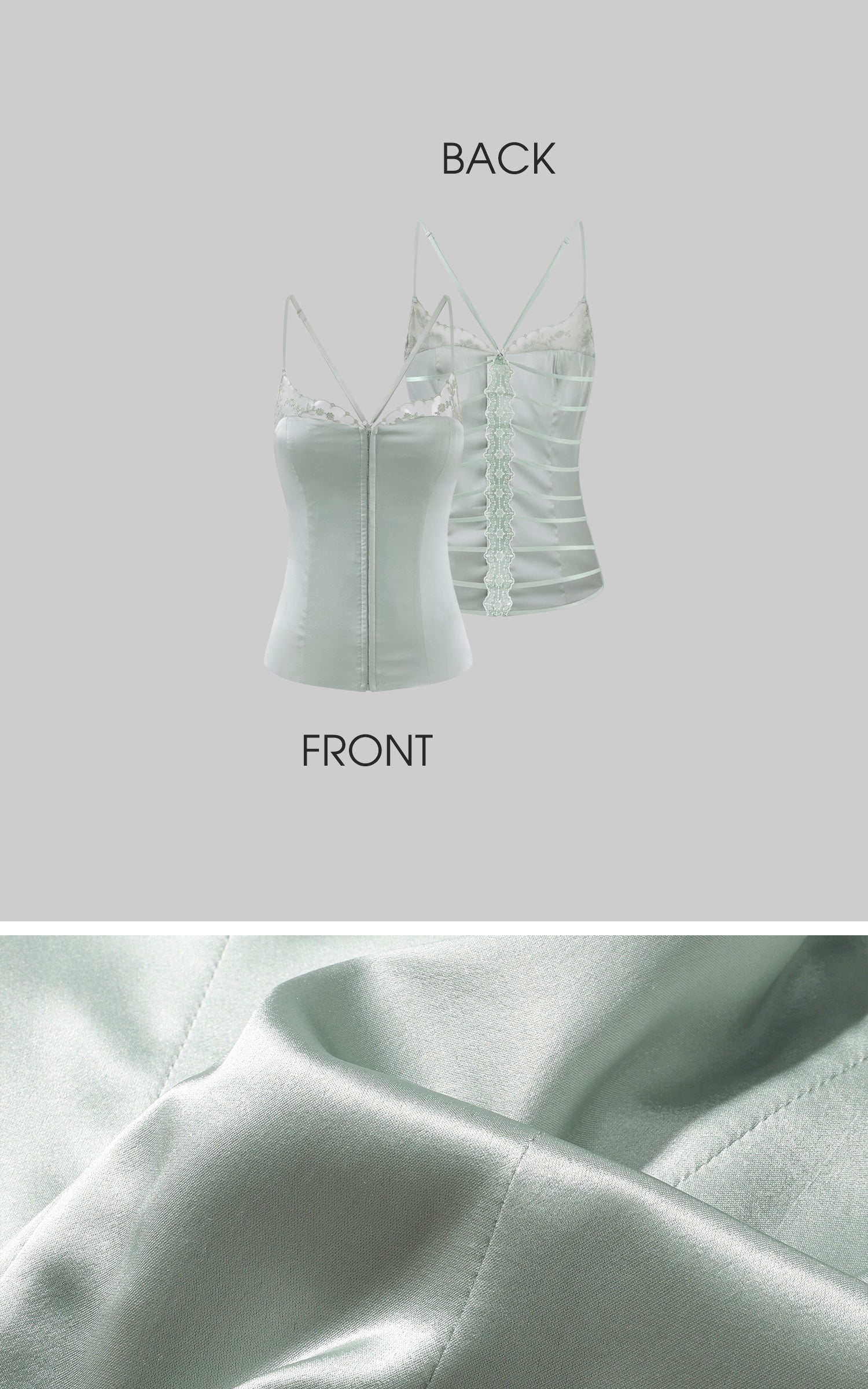 ROVENTE Lace Satin Corset Top &amp; Sequin Mini Skirt Two Piece Set