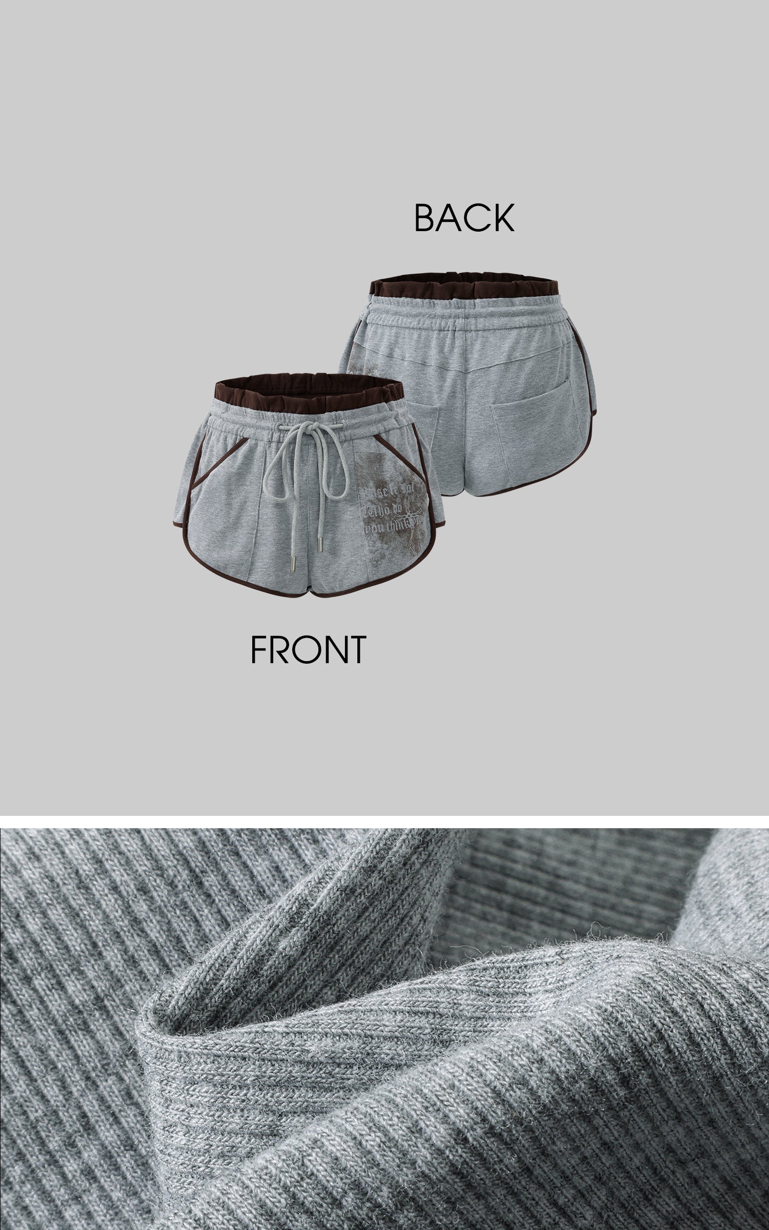 Rase le sol Distressed Ribbed Cotton Shorts - PINKPARKS