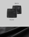 IAMXIAA High-Waisted Ruched Faux Leather Mini Skirt