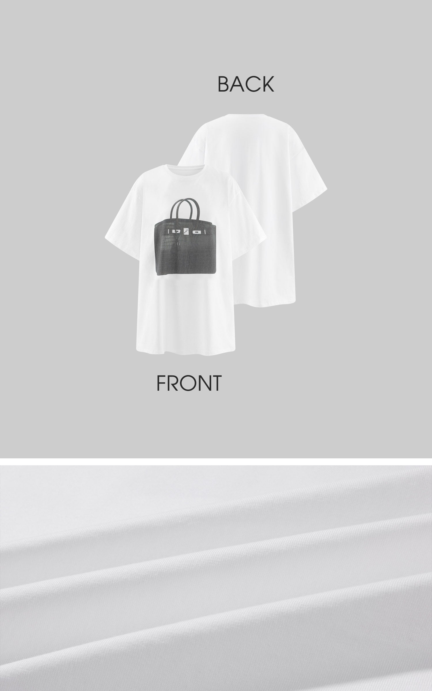 0122stepll T-shirt oversize à imprimé sac