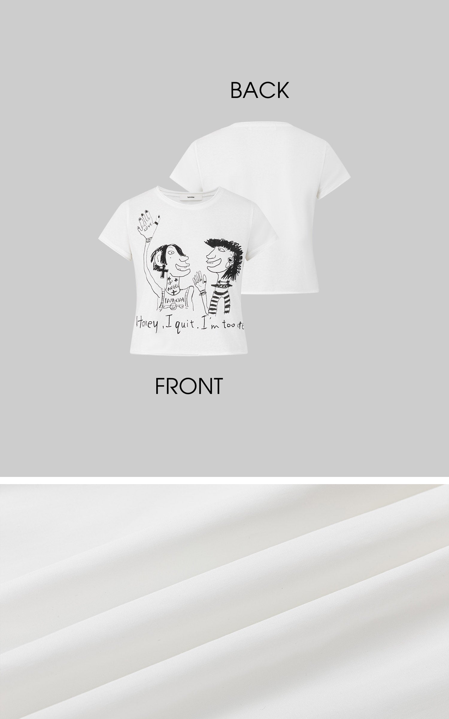 IAMXIAA Honey I Quit Graphic Baby Tee