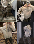 Rase le sol Exude Optimism Sheer Wide-Neck Long Sleeve Top