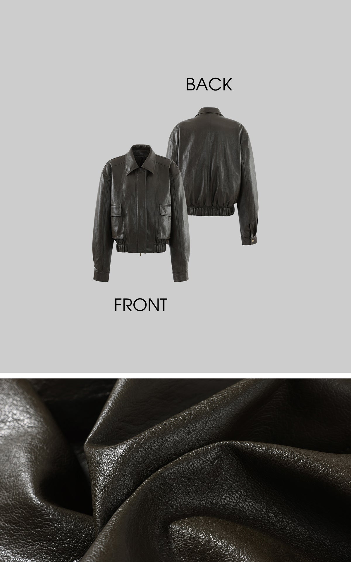 ROVENTE Vintage Brown Oversized Leather Jacket