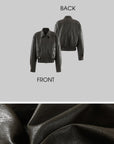 ROVENTE Vintage Brown Oversized Leather Jacket