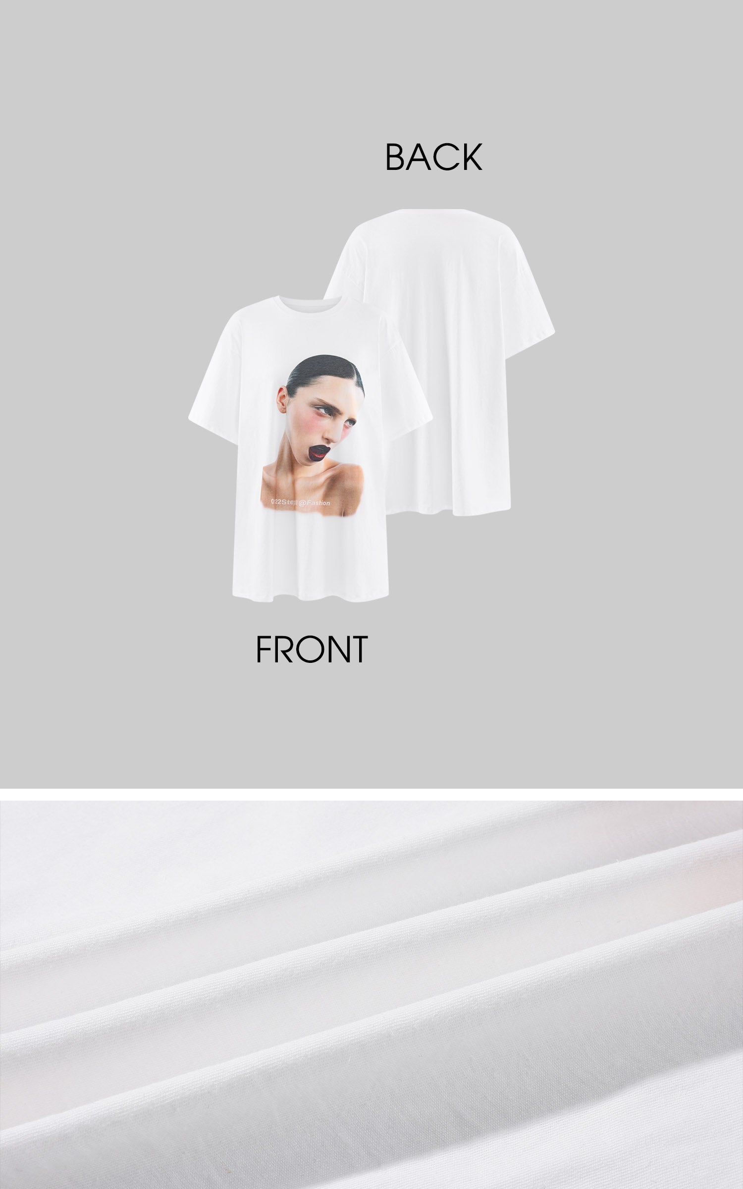 0122stepll グラフィックポートレートオーバーサイズTシャツ