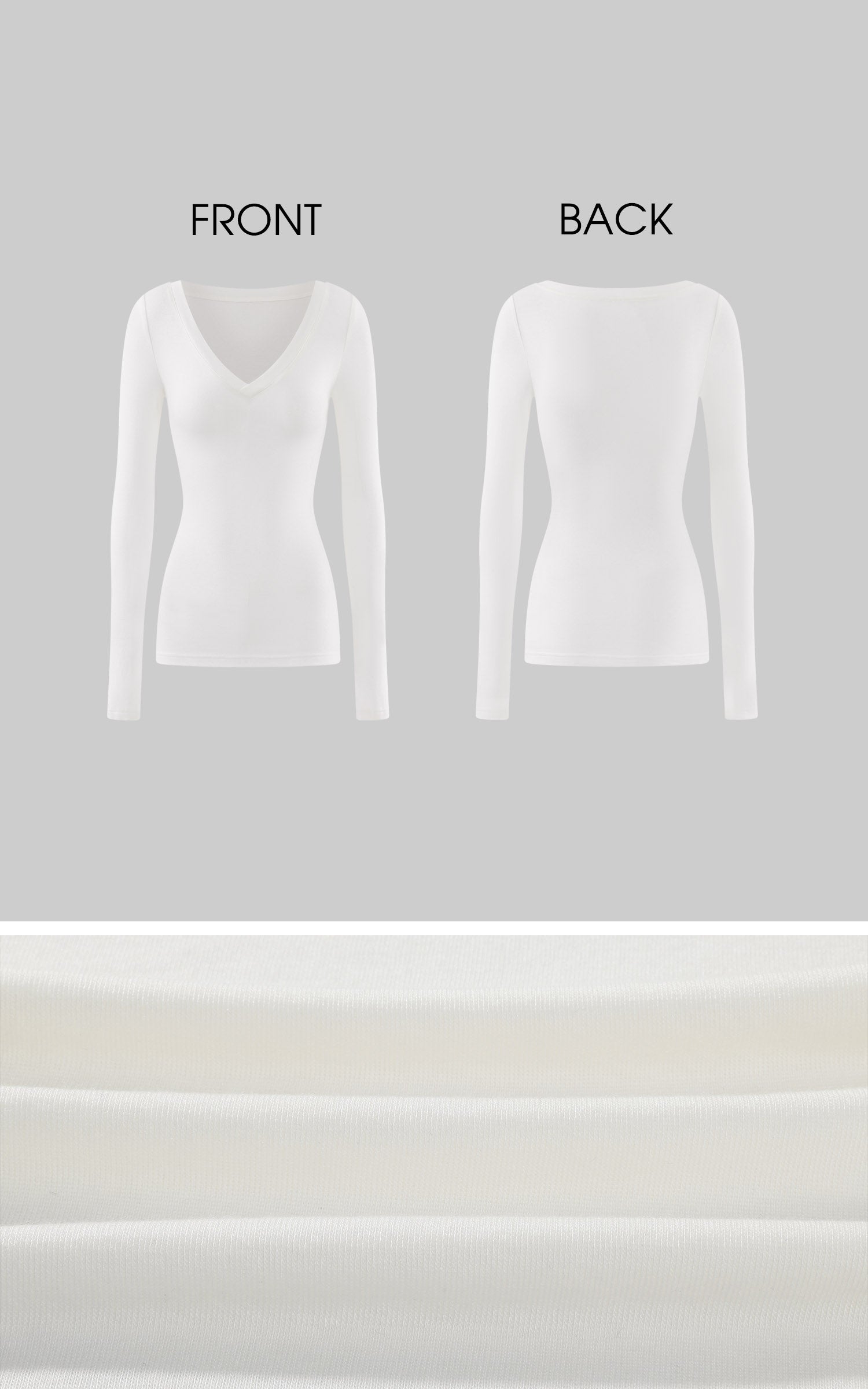Hydrae Sheer V-Neck Second-Skin Long-Sleeve Top