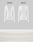 Hydrae Sheer V-Neck Second-Skin Long-Sleeve Top