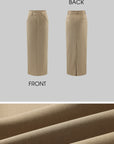 ROVENTE High Waist Maxi Skirt with Tailored Fit and Back Slit