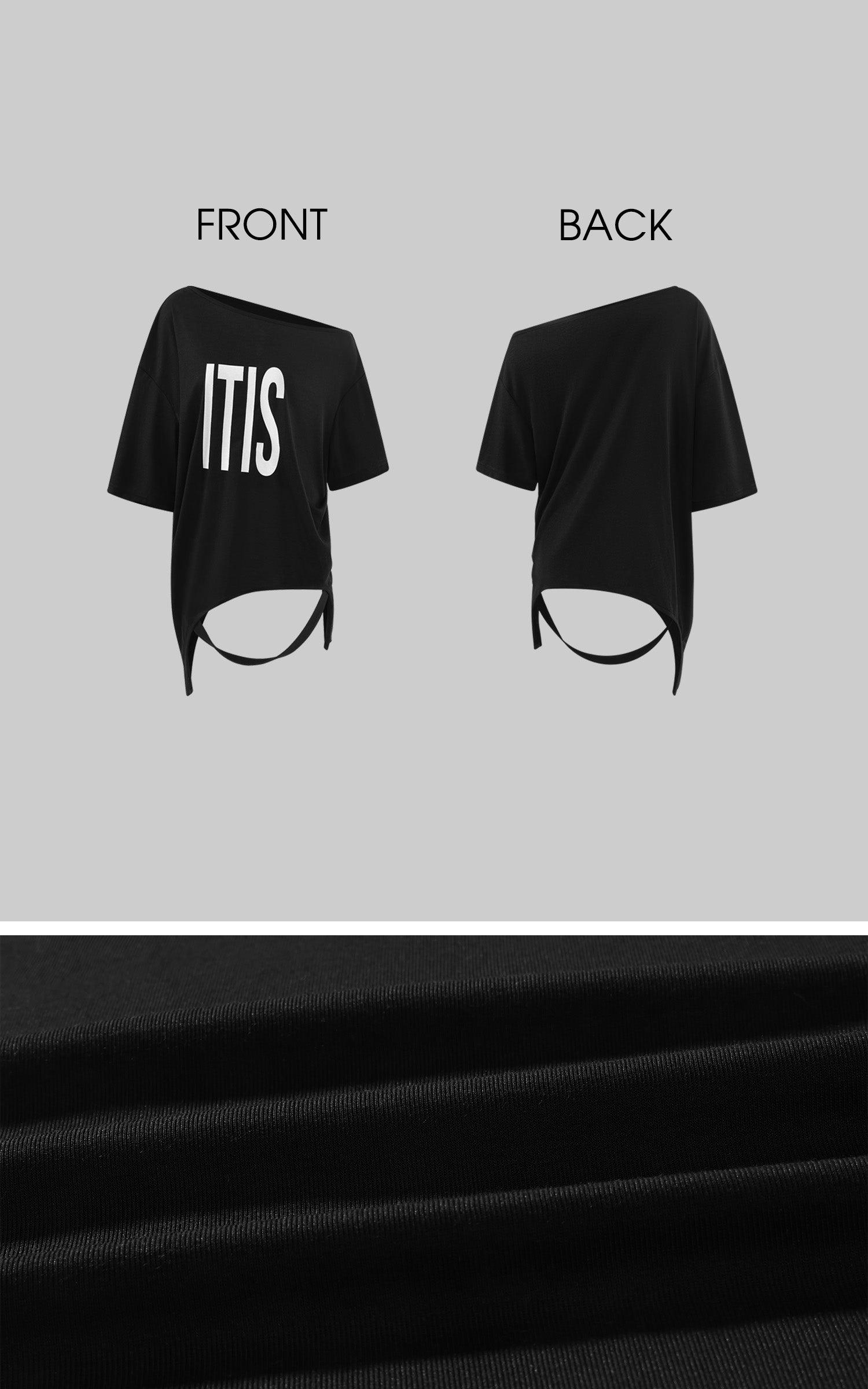 WARDEN EDGE Oversized Asymmetric Graphic T-Shirt