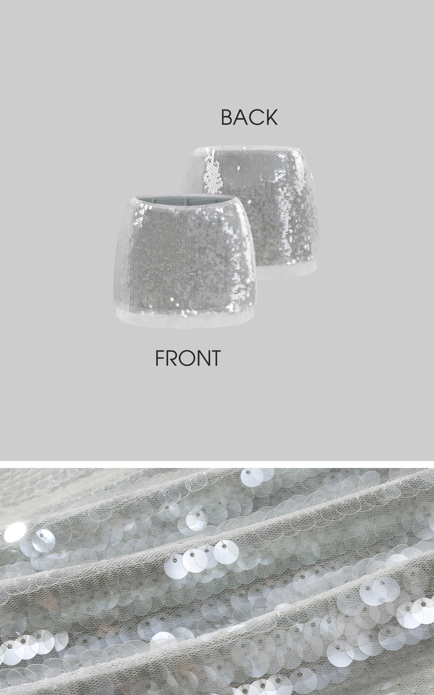 ROVENTE Sheer Sequin Mini Skirt