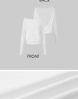 IAMXIAA Open-Back Studded Long Sleeve Top
