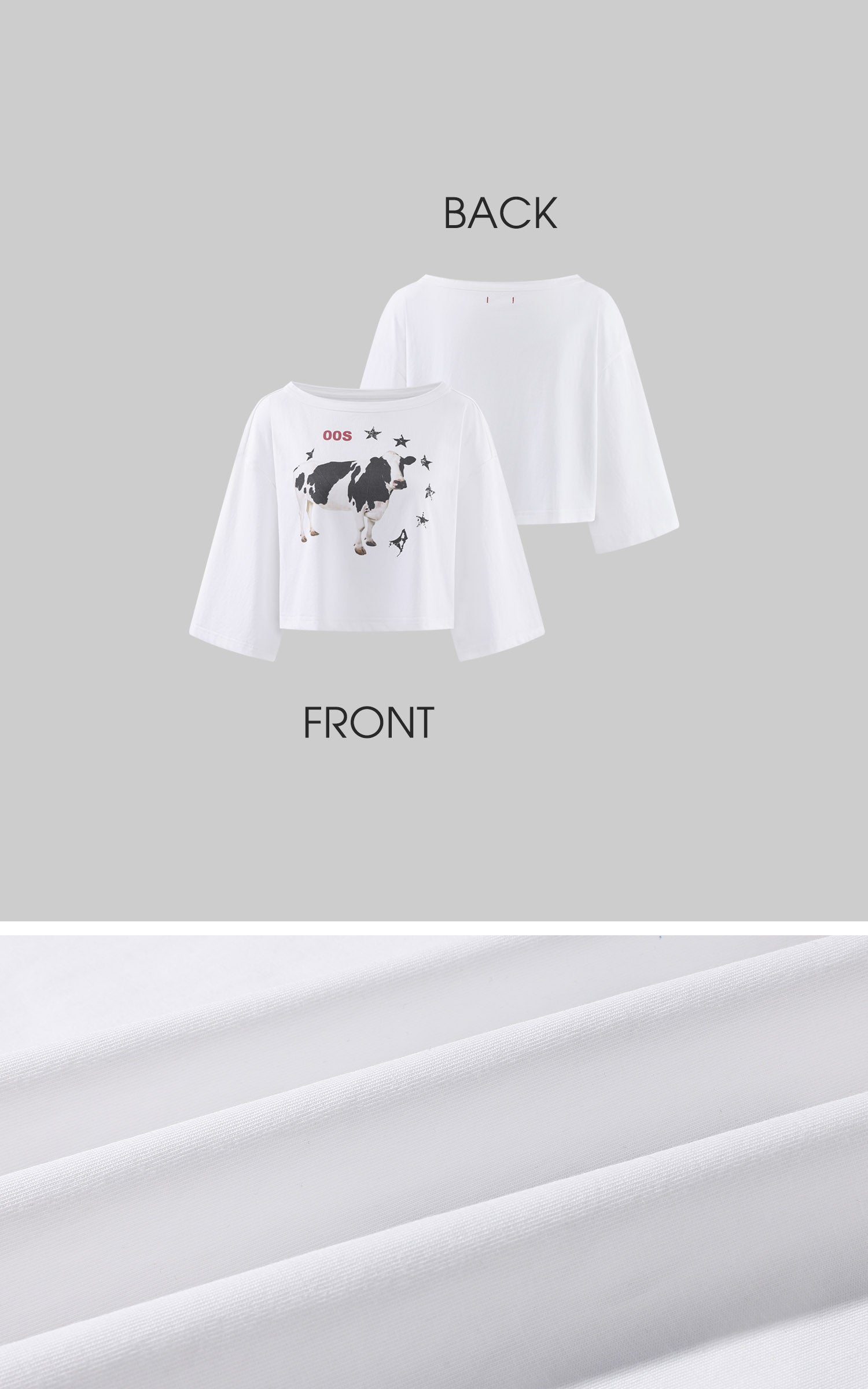 WARDEN EDGE Asymmetric Graphic Cropped Top Loose Off Shoulder Tee