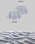 Hydrae ストライプクロップドポロトップ &  タイラップバブルショートセット