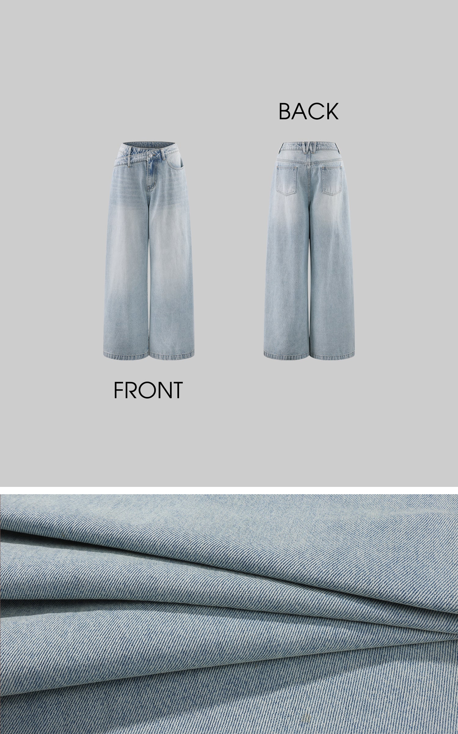 0122stepll Relaxed Wide-Leg Denim Trousers