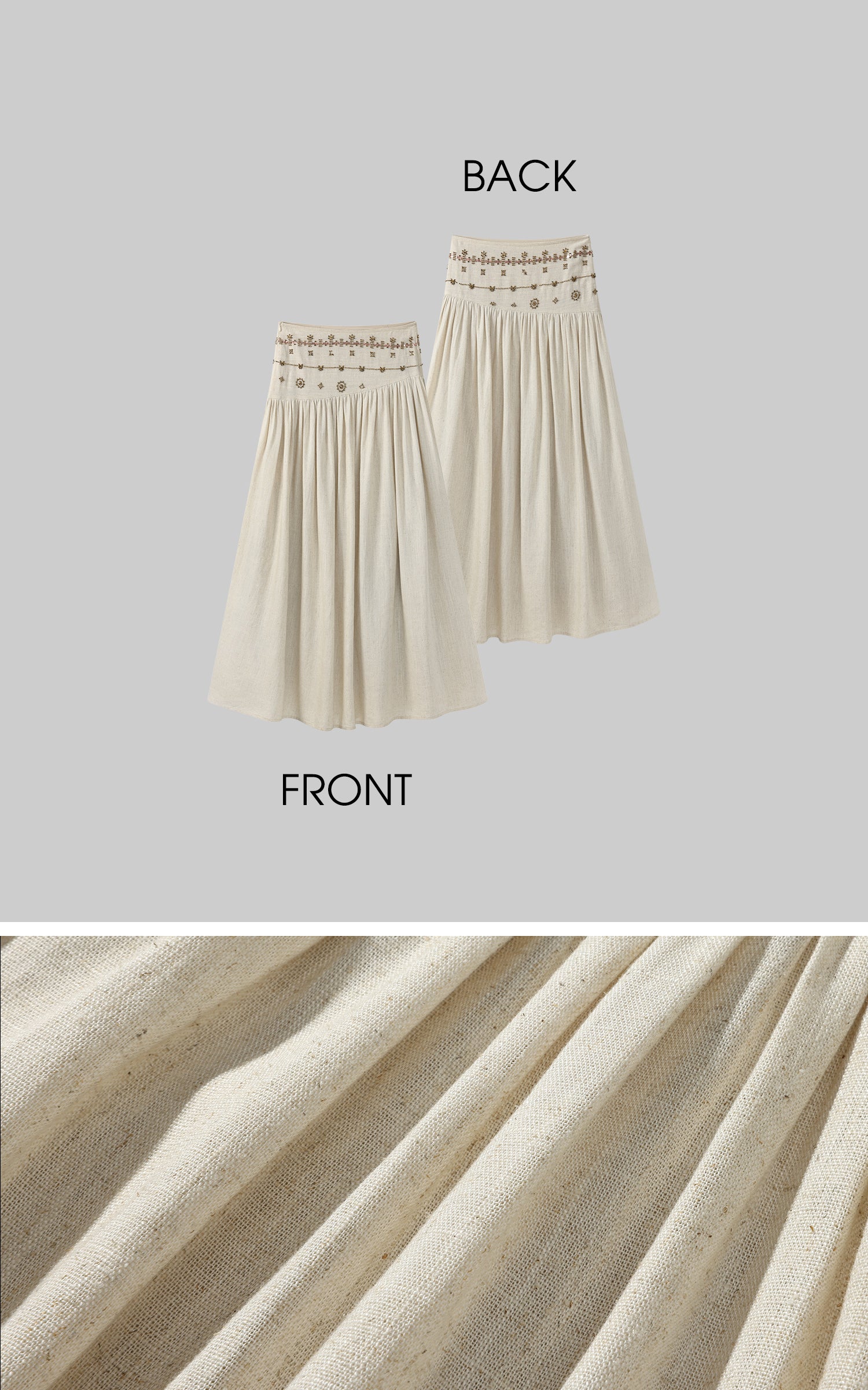 ROVENTE Embellished High Waist Maxi Skirt - PINKPARKS
