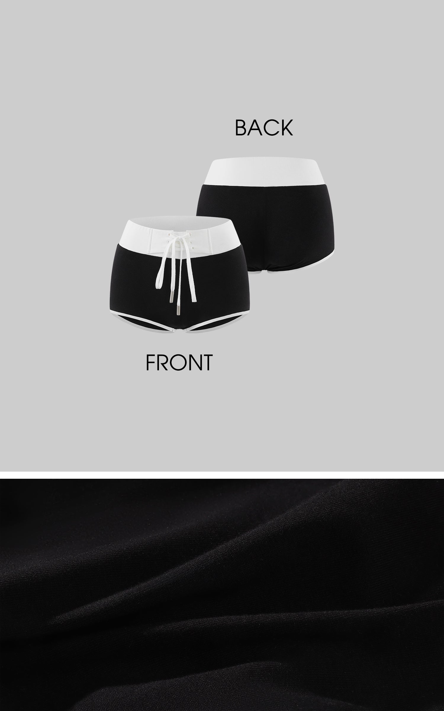 WARDEN EDGE Contrast Lace-Up Micro Shorts