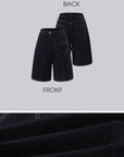 WARDEN EDGE Raw Structure Wide Denim Shorts