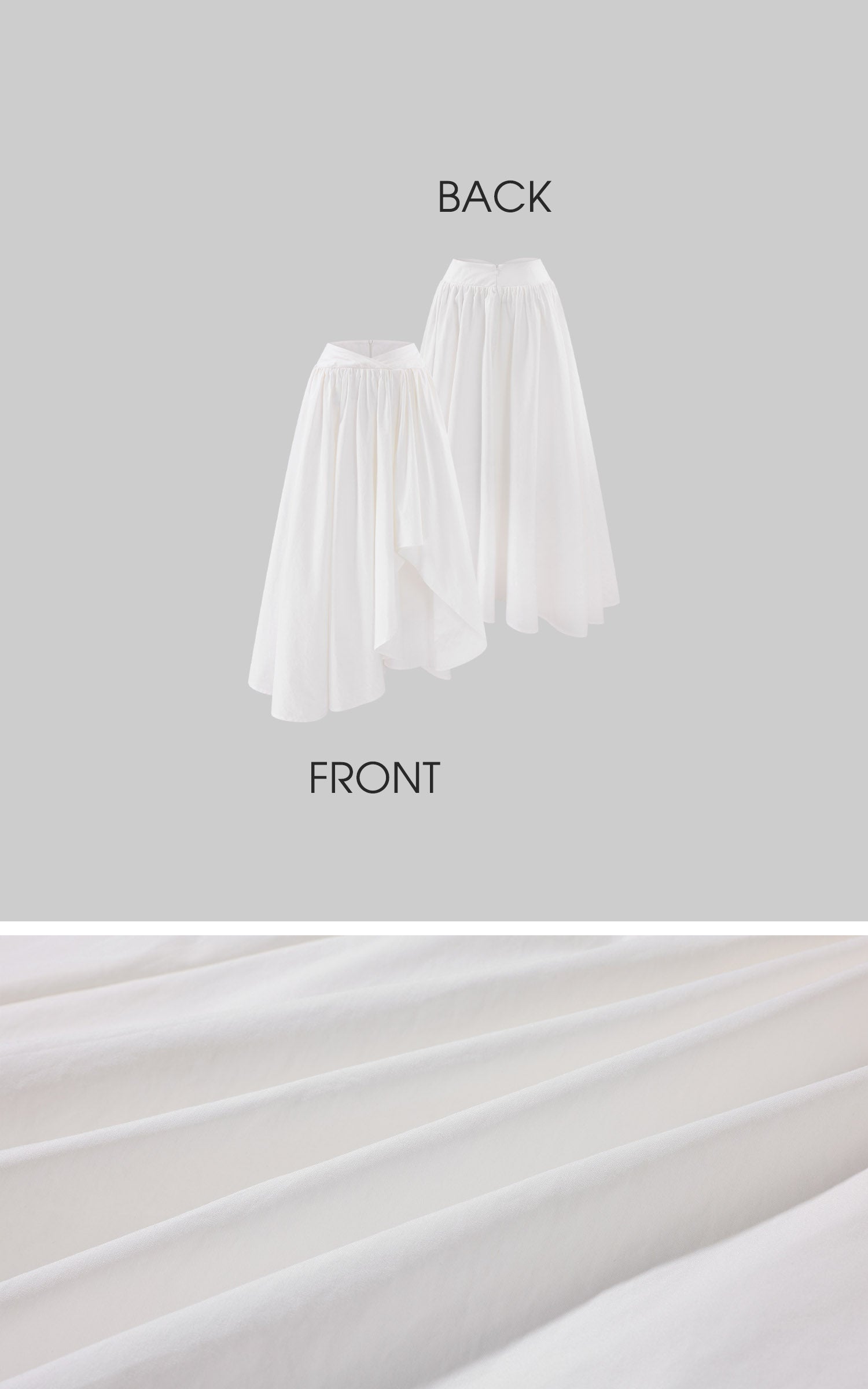Rase le sol Asymmetric Draped Maxi Skirt