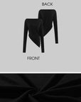 0122stepll Asymmetric Draped Off-Shoulder Long Sleeve Top