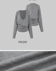 IAMXIAA Deep V Batwing Knit Top