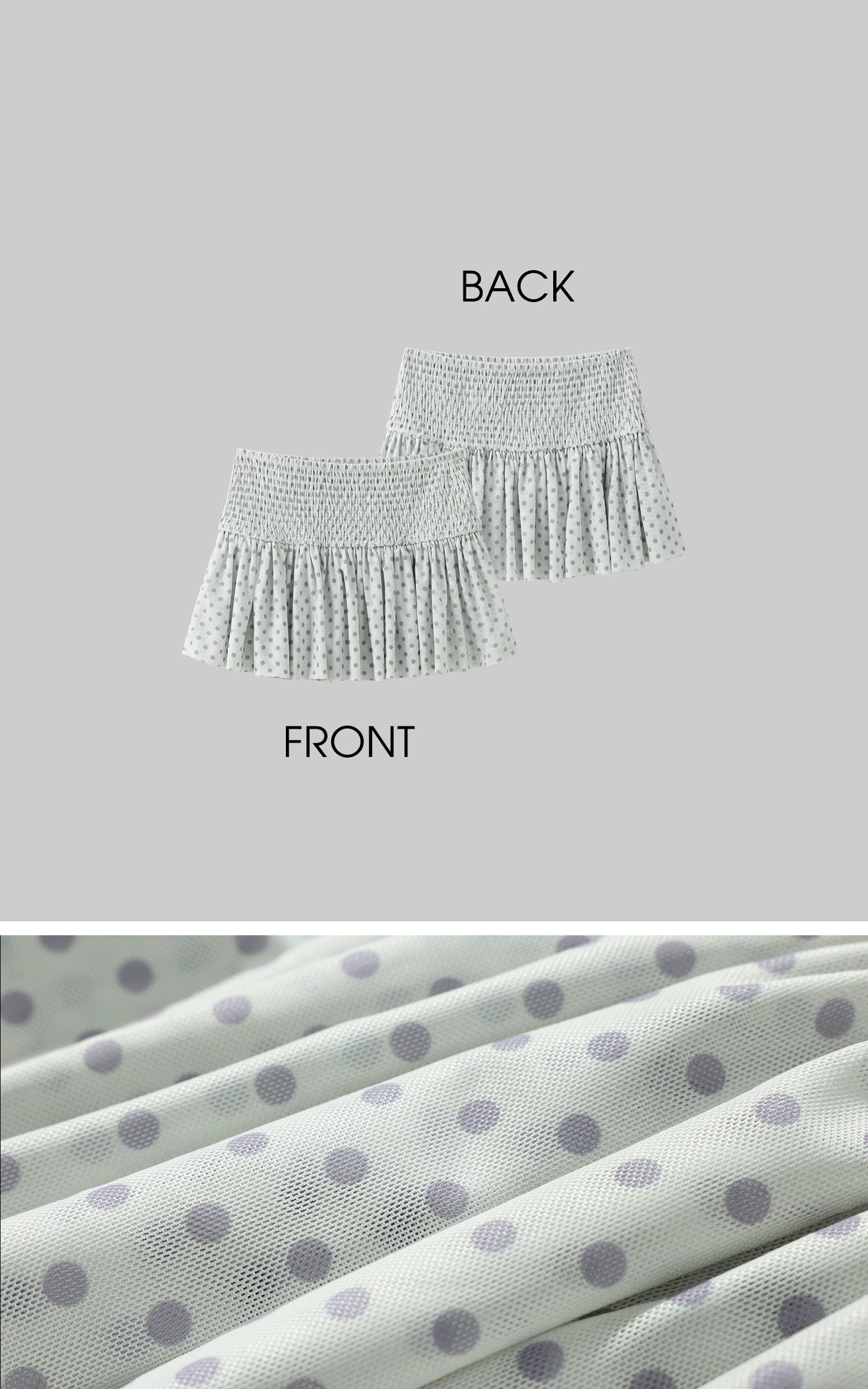 DreamyNerd Ruffled Dot Mesh Mini Skirt - PINKPARKS
