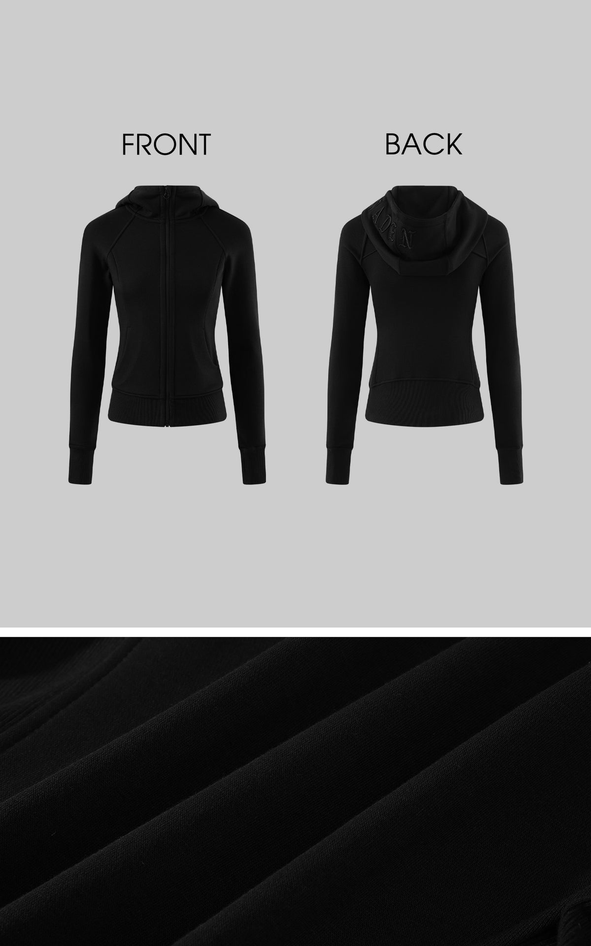 WARDEN EDGE Sculpted Zip-Up Hooded Jacket &amp; Shorts Set