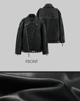 WARDEN EDGE Oversized PU Leather Moto Jacket