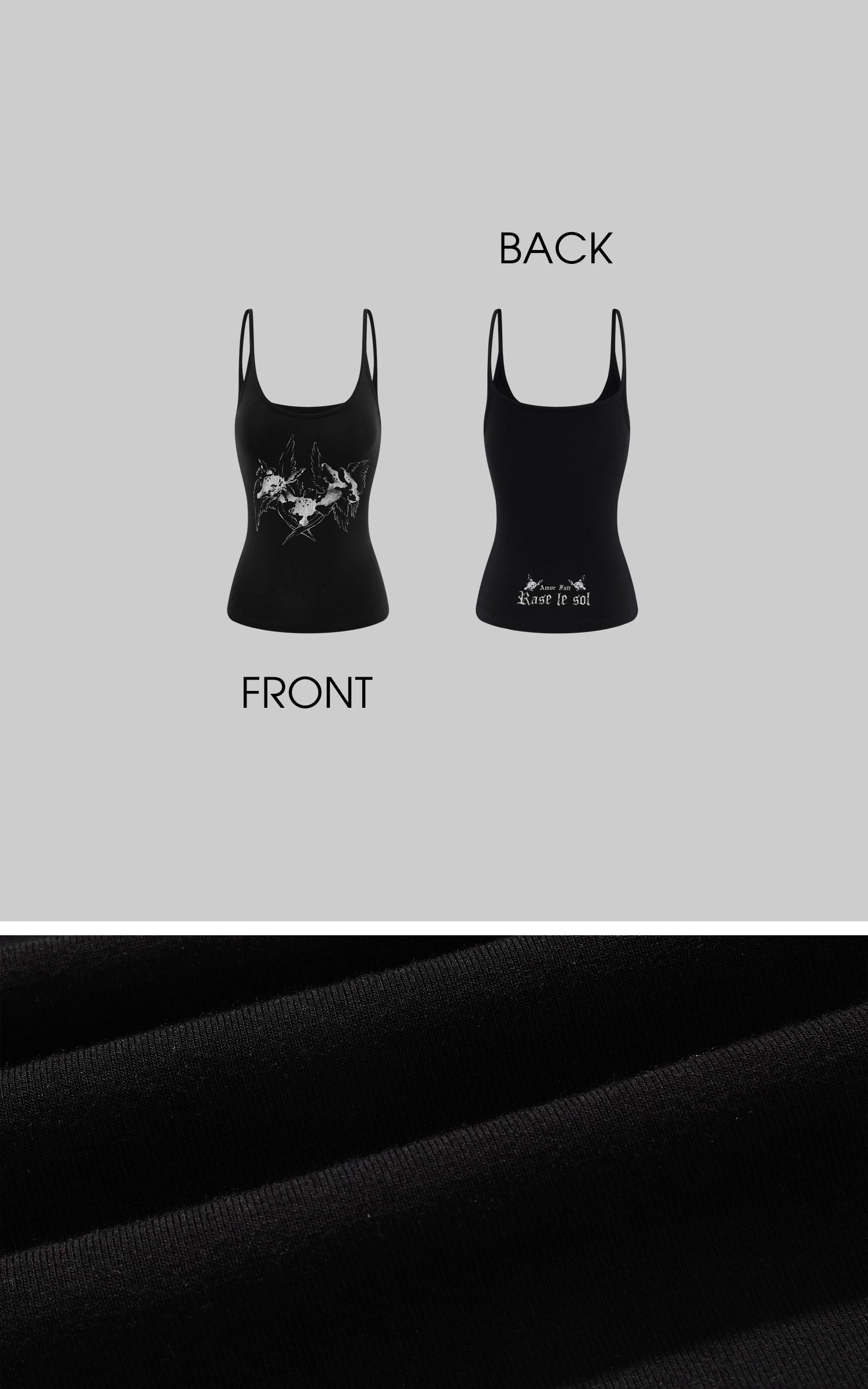 Rase le sol Angel Print Fitted Camisole Top