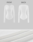 WARDEN EDGE Lace-Trim Hook-and-Eye Extended Sleeve Fitted Henley Top