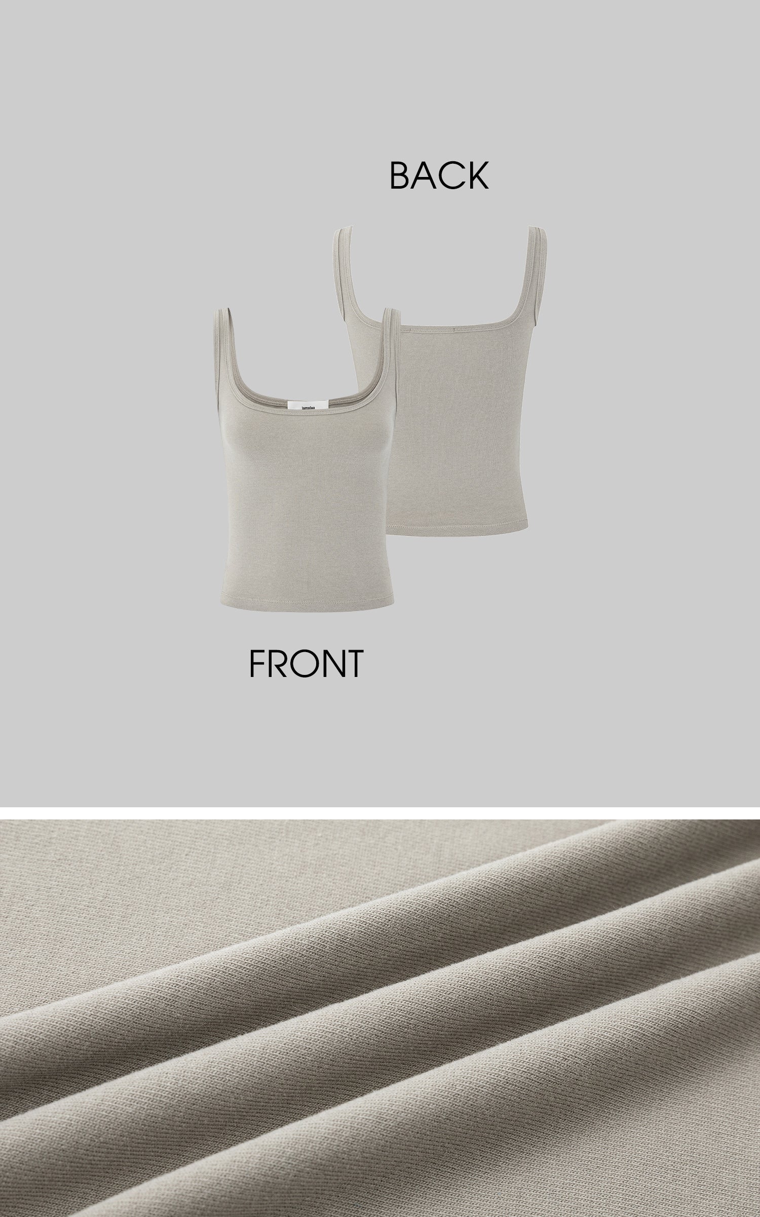 IAMXIAA Square Neck Slim Fit Tank Top