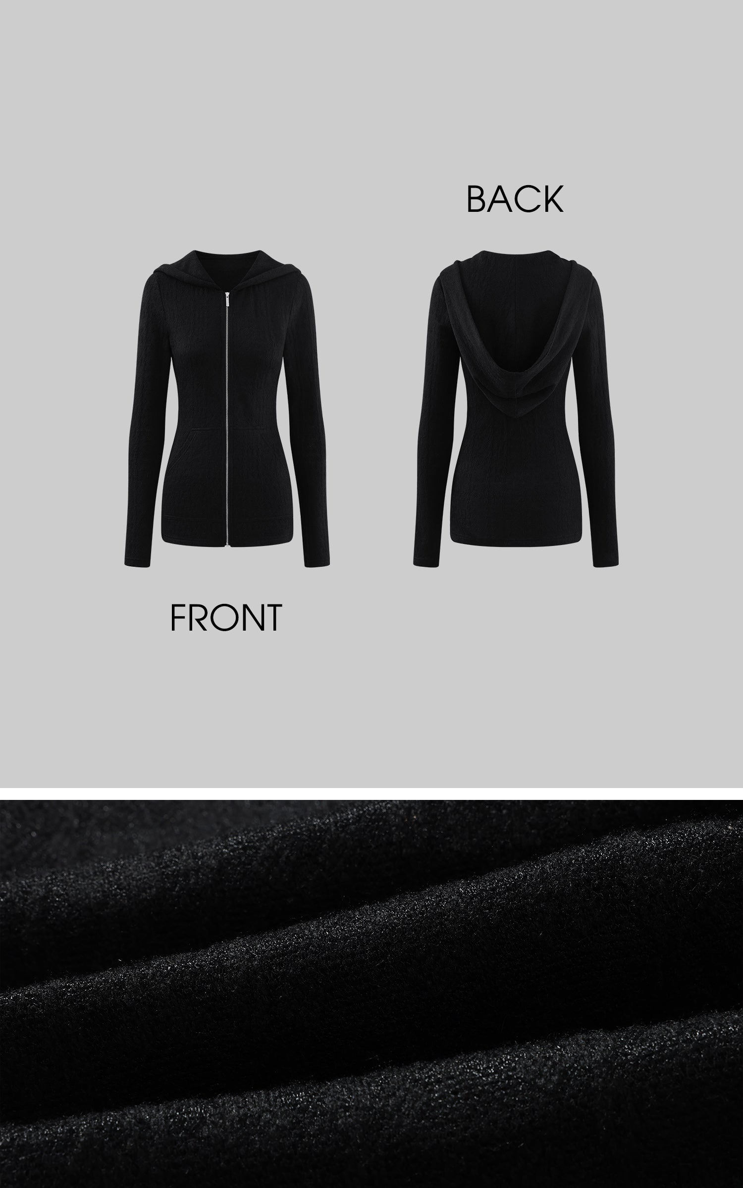 Rase le sol 미니멀리스트 핏 니트 후드 자켓