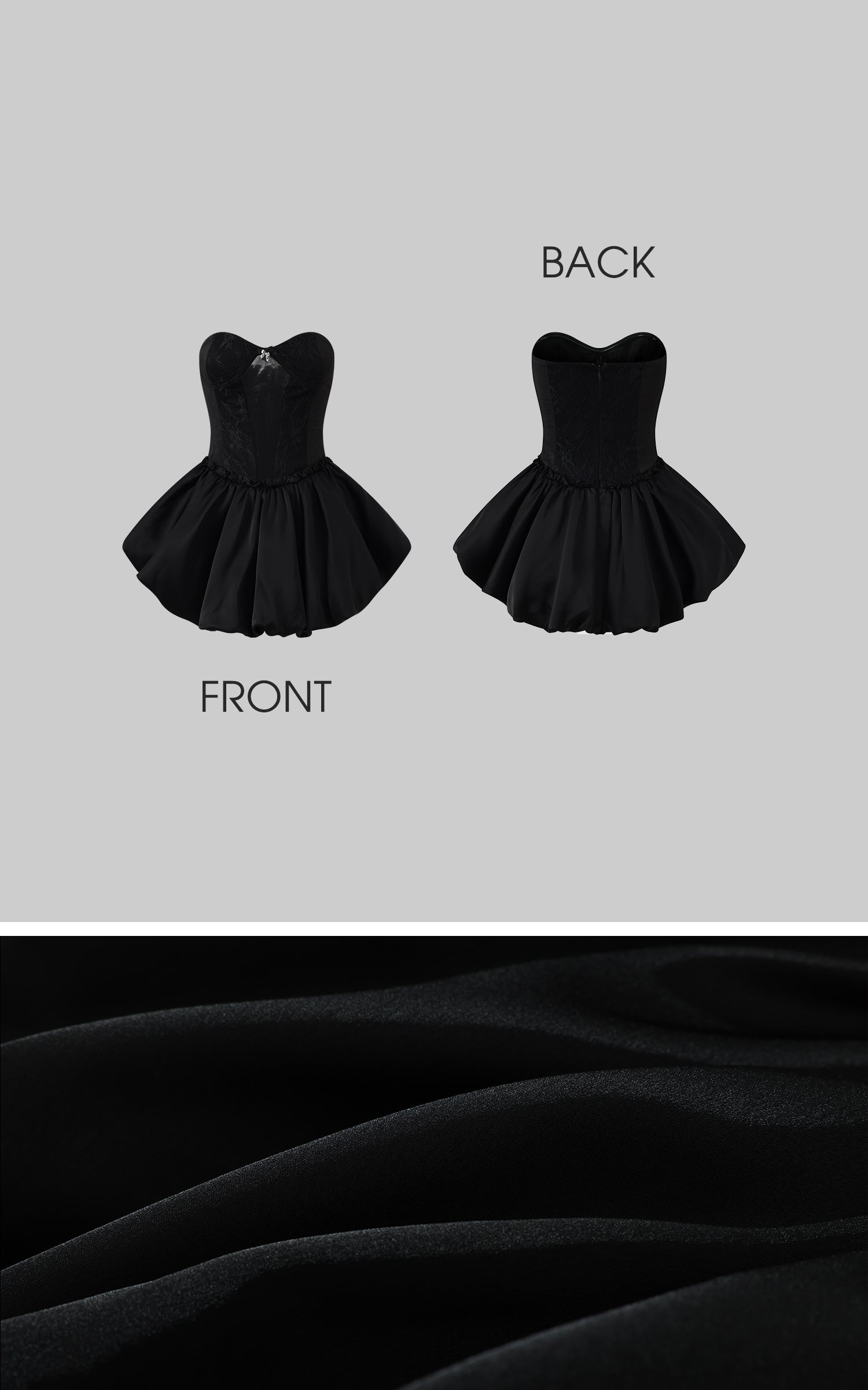 Rase le sol Sculpted Corset Dress with Crystal Bow - PINKPARKS