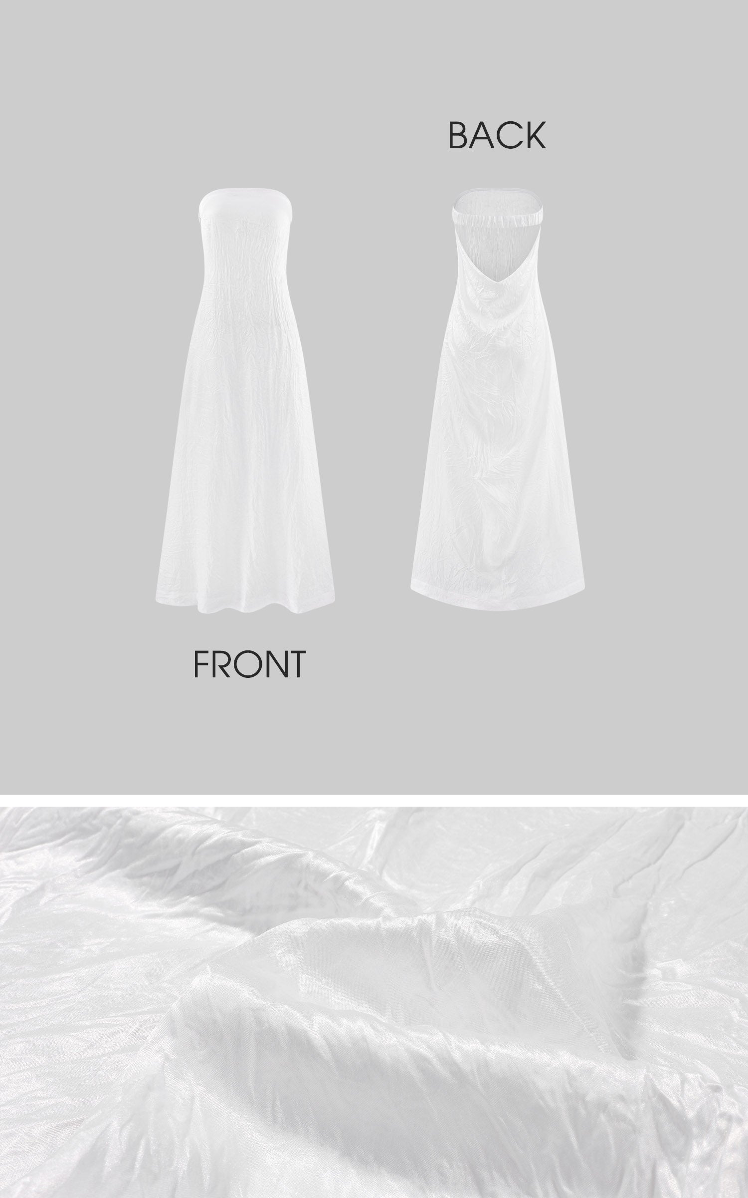 0122stepll Robe longue bustier en satin dos nu