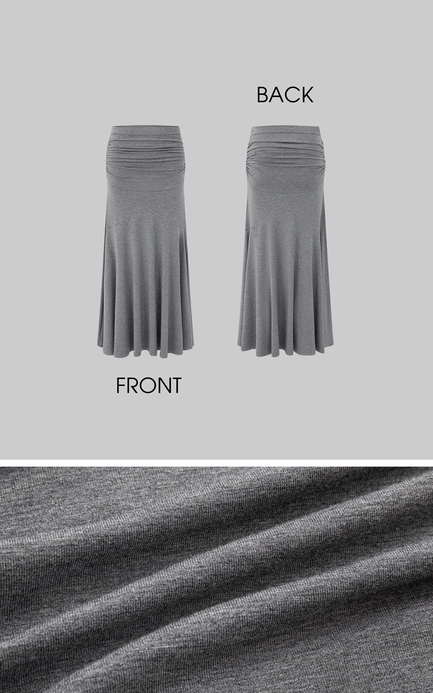 IAMXIAA 셔링 스트랩리스 튜브탑 &amp; 드레이프 맥시 스커트 세트 슬림핏 바디콘 우아한 투피스 아웃핏