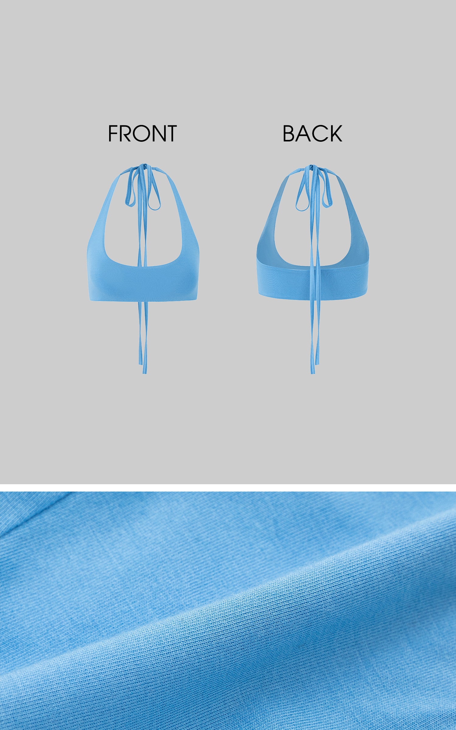 IAMXIAA Scoop Neck Tee &amp; Halter Bra Top Set