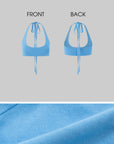 IAMXIAA Scoop Neck Tee & Halter Bra Top Set