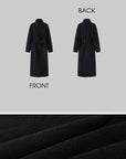 0122stepll Manteau long ample ceinturé à nouer